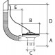Válvula para fregadero Ø115 con rebosadero y tapón para cadena R-88 - RIUVERT