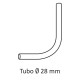 Tubo curvo de 28 mm - PRESTO