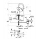 Grifo monomando para lavabo de 1/2" (tamaño L ) EUROSMART - GROHE