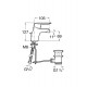 Grifo para bidé monomando con desagüe automático LOGICA - ROCA