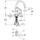 Grifo monomando para cocina (doble chorro) CONCETTO - GROHE