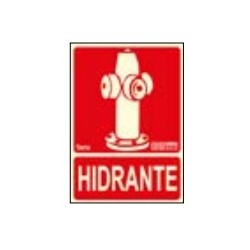 Placa señalización hidratante