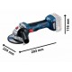 Amoladora angular a batería GWS 18V-7 Professional - BOSCH