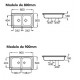 cotas Fregadero de cocina de dos cubetas E - ROCA