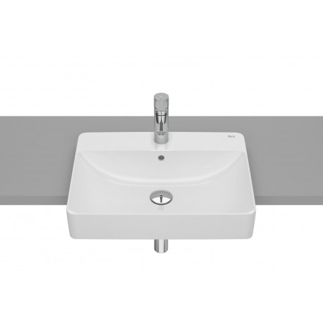 Lavabo de FINECERAMIC® semiempotrado en encimera INSPIRA - ROCA	