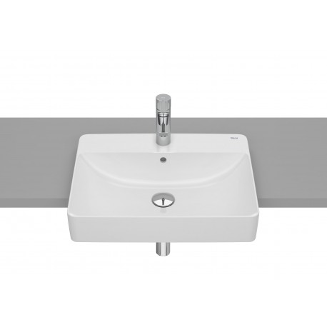 Lavabo de FINECERAMIC® semiempotrado en encimera INSPIRA - ROCA	