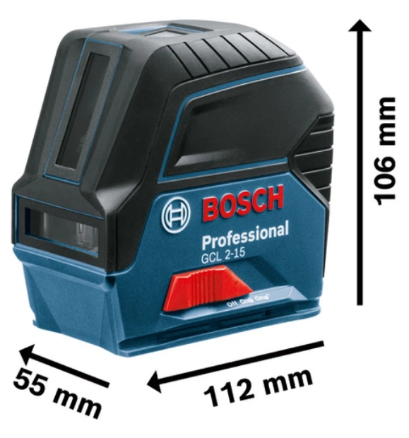 Medidas del láser combinado GLC 2-15 Professional - BOSCH