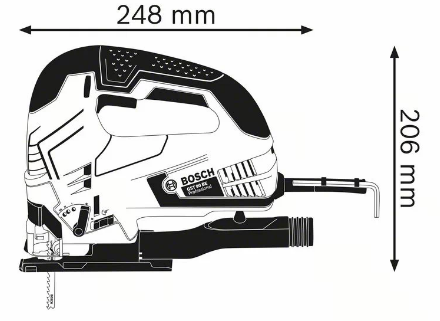 Medidas de la sierra de calar GST 90 BE Professional - BOSCH