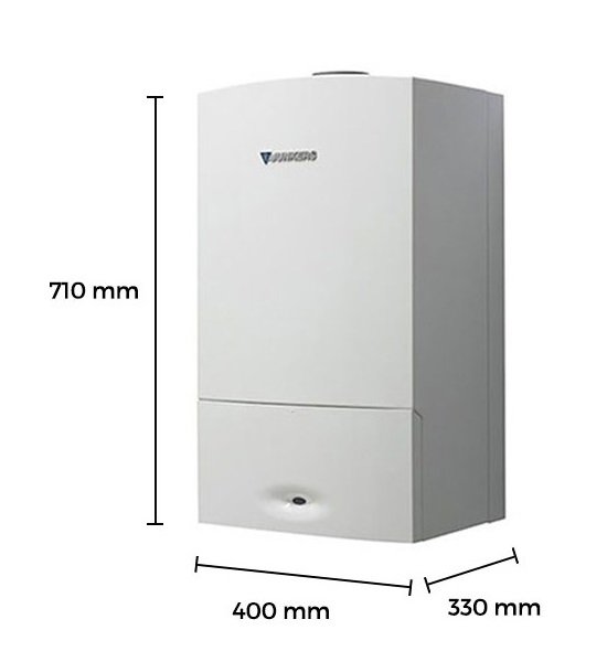 Medidas de la caldera CeraPur Comfort ZWBE 25/25-3C - JUNKERS