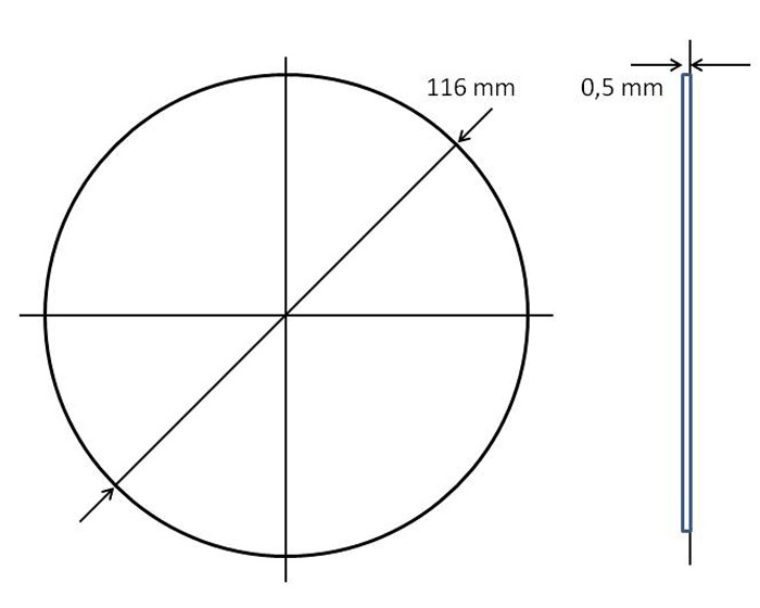 Medidas de la señal autoadhesiva para puerta de baño adaptado - MEDICLINICS
