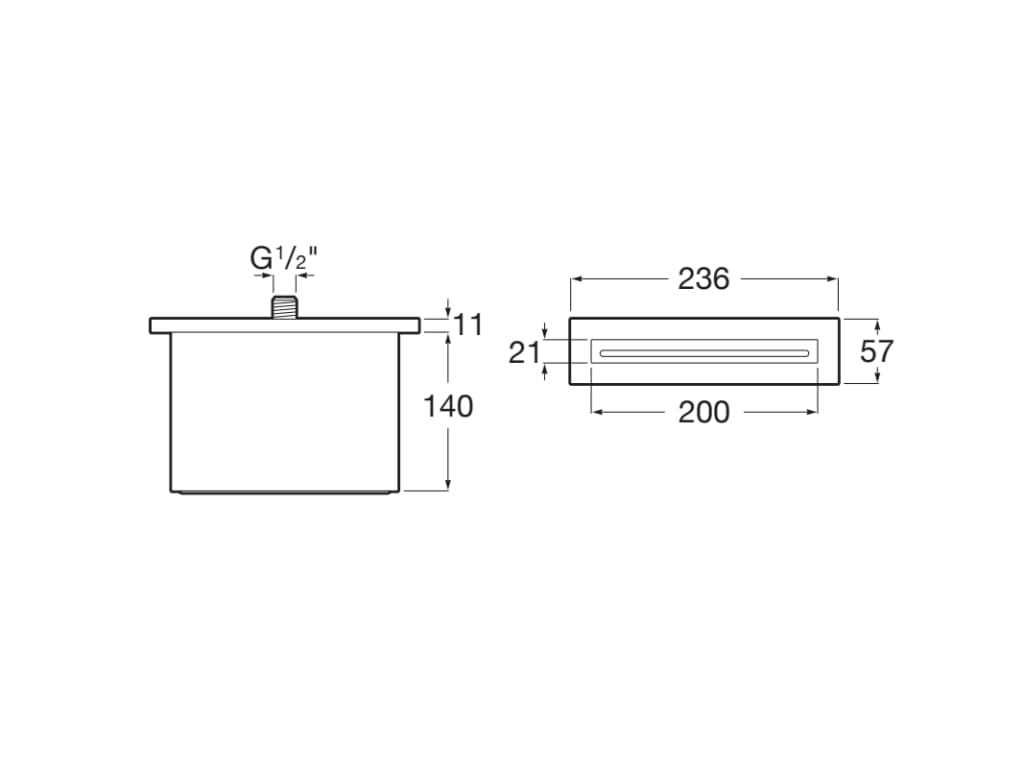 Medidas del caño de pared para bañera FLOWDREAM - ROCA