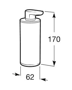Medidas del dosificador de jabón de pared HOTELS - ROCA