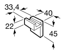Medidas de la percha para baño RUBIK - ROCA