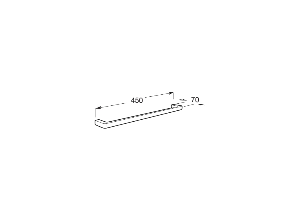 Medidas del toallero de lavabo 450 mm TEMPO - ROCA