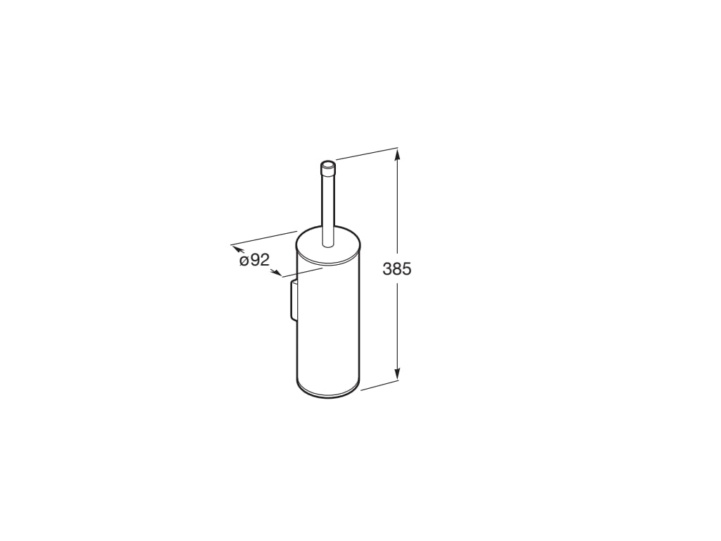 Medidas del escobillero de pared SUPERINOX - ROCA