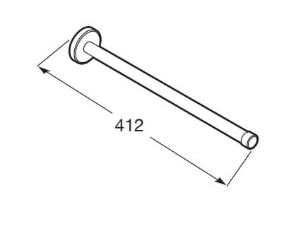 Medidas del toallero de pared SUPERINOX - ROCA