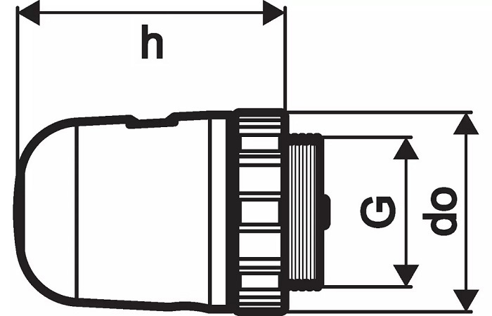 Medidas del cabezal electrotérmico - UPONOR